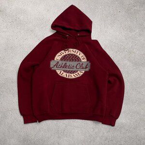 Vintage 80’s Maroon Alabama Discus Hoodie Size M